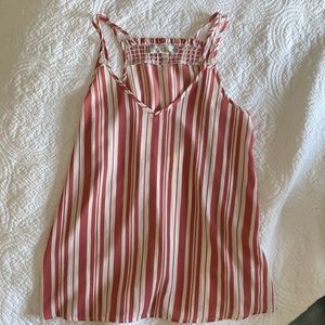 Like New Pink Striped Tank